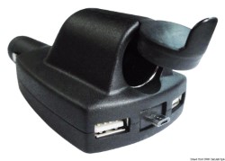 Dobbelt USB-adapter + micro USB + strøm stik 8 A